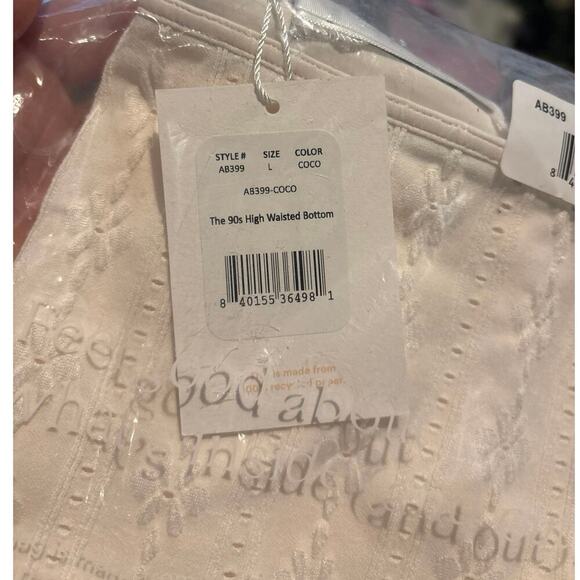 NWT Andie Swim The 90’s High Waisted Bottom In Coconut Size Large - Picture 7 of 7